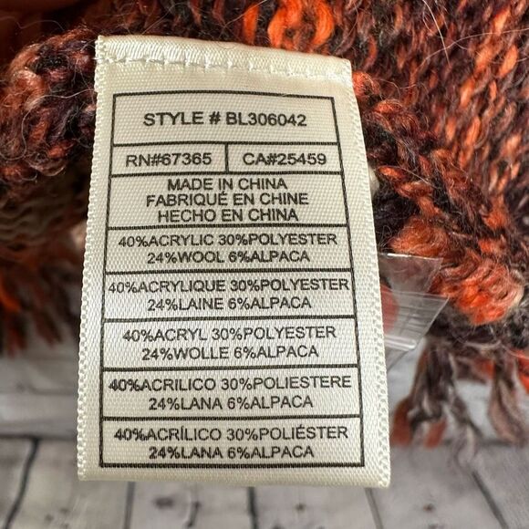 BB Dakota X Steve Madden Canyon Cutie Cardigan Stripe Open Front Orange M NWT - Picture 6 of 10